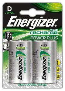 Аккумуляторы Energizer NiMH Power Plus NH 50 2500 mAh (D) 2 штуки в блистере. в Алматы от компании Trento