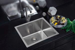 Кухонная мойка GRANDEX Aqua Select54 врезная 54.5х44.5х18.5 см, нержавеющая сталь в Алматы от компании Trento