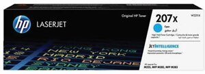 Картридж лазерный HP W2211X 207X, Оригинальный лазерный картридж увеличенной емкости LaserJet, голубой