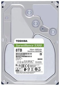 Жесткий диск для Видеонаблюдения HDD 8Tb TOSHIBA S300 7200rpm 256Mb SATA3 3,5" HDWT380UZSVA