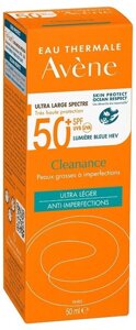 Солнцезащитный крем Avene Cleanance Solar SPF50+50 мл (3282770149548)