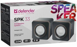 Компактная акустика 2.0 Defender SPK 33 черный в Алматы от компании Trento