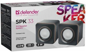 Компактная акустика 2.0 Defender SPK 33 черный