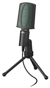 Настольный микрофон Ritmix RDM-126 черный-зеленый
