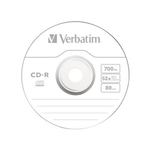 Диск CD-R Verbatim (43351) 700MB 50штук Незаписанный в Алматы от компании Trento