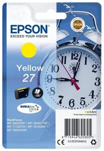 Картридж Epson C13T27044022 для WF-7110/7610/7620 жёлтый в Алматы от компании Trento