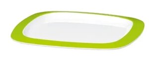 Тарелка EMSA мелкая, 22,5см. белая/светло-зеленая myCOLOURS TRAVEL 508483, шт