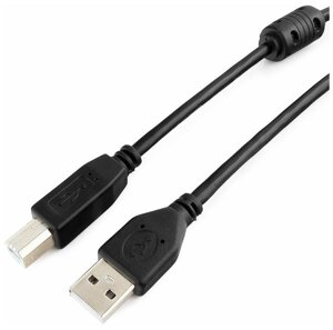 Кабель USB 2.0 Pro Cablexpert CCF-USB2-AMBM-10, AM/BM, 3м, экран, феррит. кольцо, черный, пакет в Алматы от компании Trento
