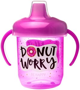 ПОИЛЬНИК-НЕПРОЛИВАЙКА 250мл. Donut worry цвет розовый