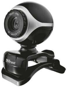 Веб-камера Trust Exis Webcam Black-Silver