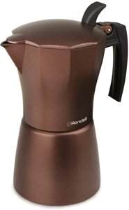 Гейзерная кофеварка Rondell Kortado RDA-399, 9 чашек, коричневого цвета