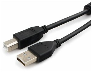 Кабель USB 2.0 Pro Cablexpert CCF-USB2-AMBM-6, AM/BM, 1.8м, экран, феррит. кольцо, черный, пакет в Алматы от компании Trento
