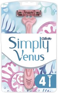 GILLETTE SIMPLY VENUS 3 Бритвы одноразовые 4шт
