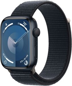 Apple Watch Series 9 GPS 45mm Midnight Aluminium Case with Midnight Sport Loop (MR9C3QR/A)