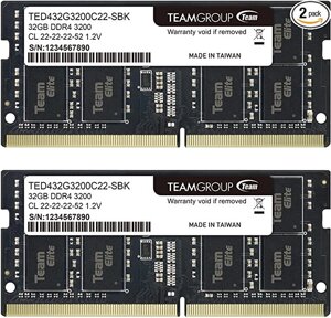 Оперативная память для ноутбука 64Gb Kit (2x32Gb) 3200MHz DDR4 Team Group ELITE SO-DIMM PC4-25600 CL22 в Алматы от компании Trento