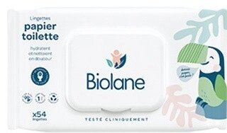 Салфетки BIOLANE  (влажная туалетная бумага) LINGETTE PAPIER TOILETTE 54 шт 3286010031013 от компании Trento - фото 1