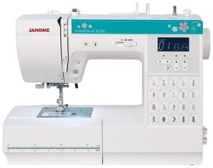 Швейная машина Janome HomeDecor 6180, белый/зеленый