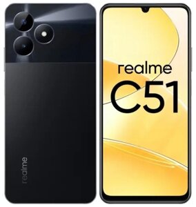 Смартфон realme C51 4+128 gb carbon black RMX3830 INT+NFC (RU)