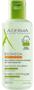 Смягчающий очищающий гель A-Derma Exomega Control 2-в-1 200 мл (3282770144116)