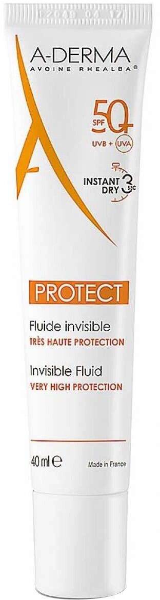 Солнцезащитный крем A-Derma Protect Invisible Fluid Very High Protection SPF50+ 40 мл (3282770202144) от компании Trento - фото 1