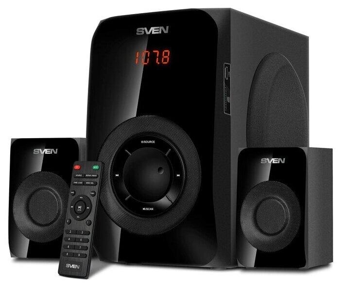 SVEN Колонки MS-2020, черный (55W, FM, USB/SD, Display, RC, Bluetooth) от компании Trento - фото 1