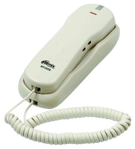 Телефон проводной Ritmix RT-003 белый от компании Trento - фото 1