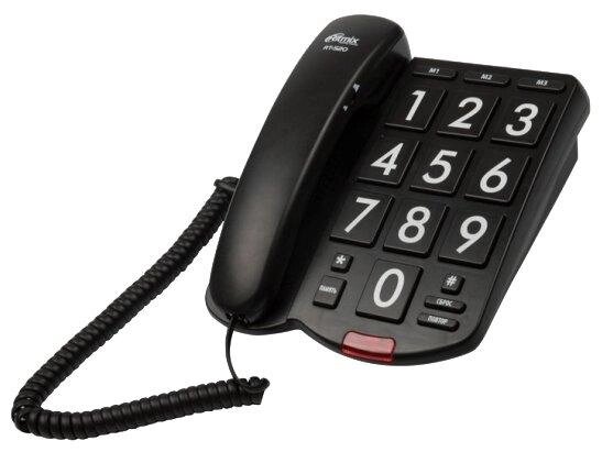 Телефон проводной Ritmix RT-520 черный от компании Trento - фото 1
