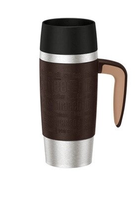 Термокружка EMSA 0,36л. дорожная, коричневая с ручкой, TRAVEL MUG 514099, шт от компании Trento - фото 1