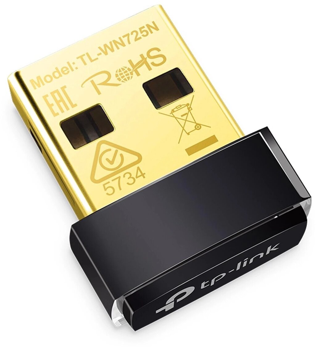 TP-Link TL-WN725N (RU) Беспроводной Nano USB-адаптер серии N, скорость до 150 Мбит/с от компании Trento - фото 1