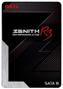 Твердотельный накопитель 1000GB SSD GEIL GZ25R3-1T zenith R3 2.5” sataiii чтение 560MB/s, запись 505MB/s.