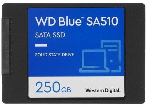 Твердотельный накопитель  250GB SSD WD BLUE SA510 2.5” SATA3 R555Mb/s, W440MB/s WDS250G3B0A от компании Trento - фото 1