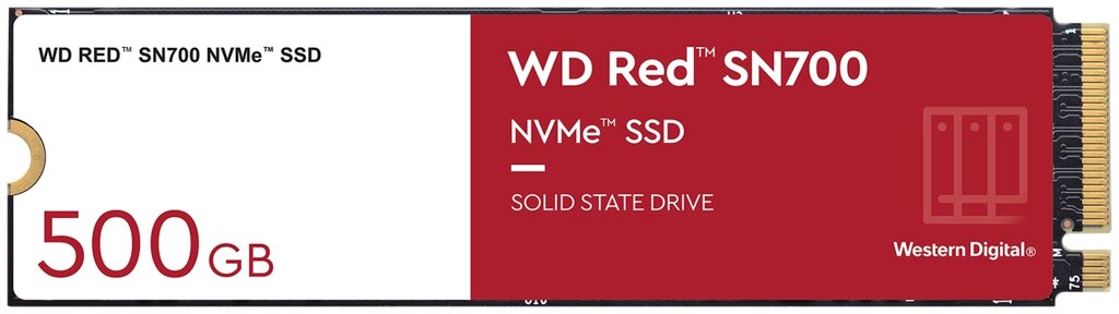 Твердотельный накопитель для NAS 500GB SSD WD RED SN700 M. 2 R3430Mb/s, W2600MB/s 2280 S3-M PCI-E Gen3x4 MTBF от компании Trento - фото 1