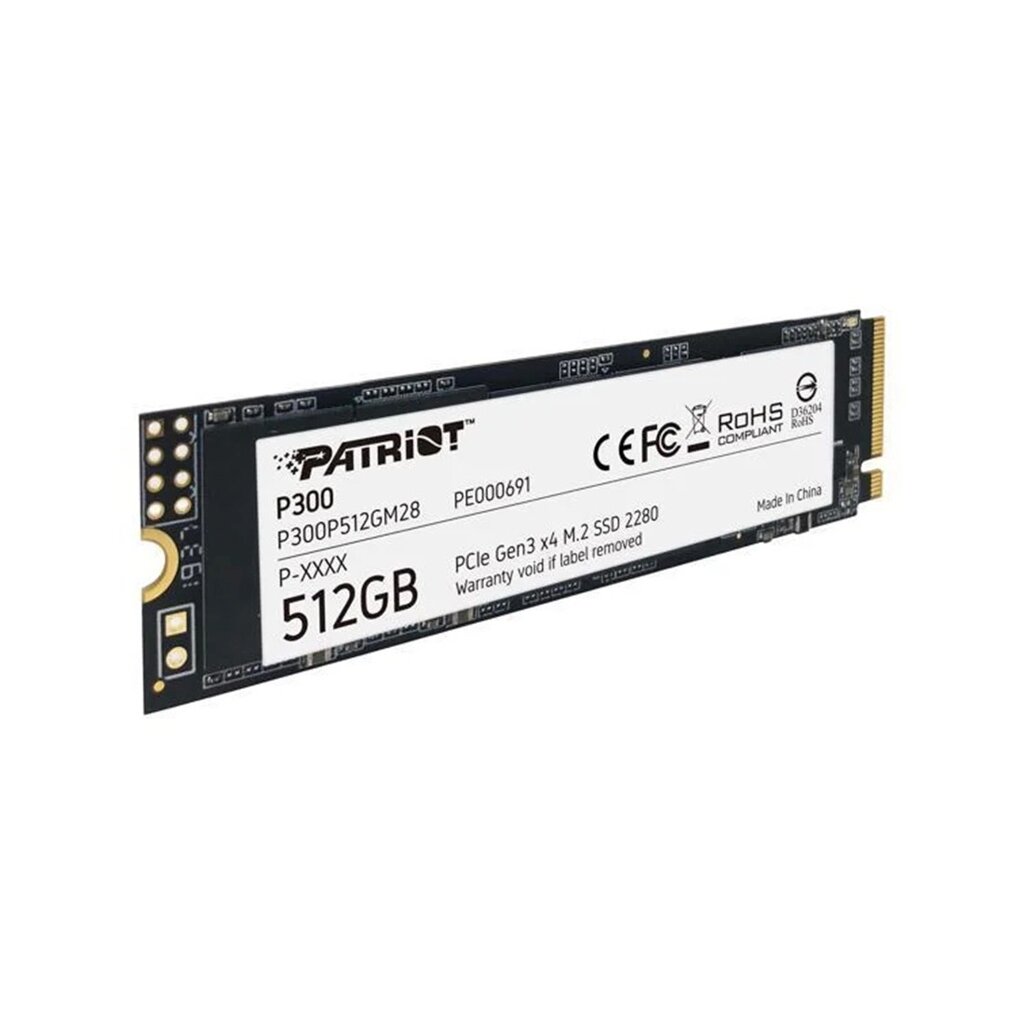 Твердотельный накопитель SSD Patriot P300 512GB M. 2 NVMe PCIe 3.0x4 от компании Trento - фото 1