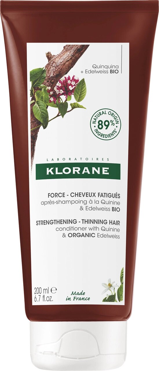 Укрепляющий бальзам-ополаскиватель Klorane от выпадения волос с хинином и органическим эдельвейсом 200 мл от компании Trento - фото 1