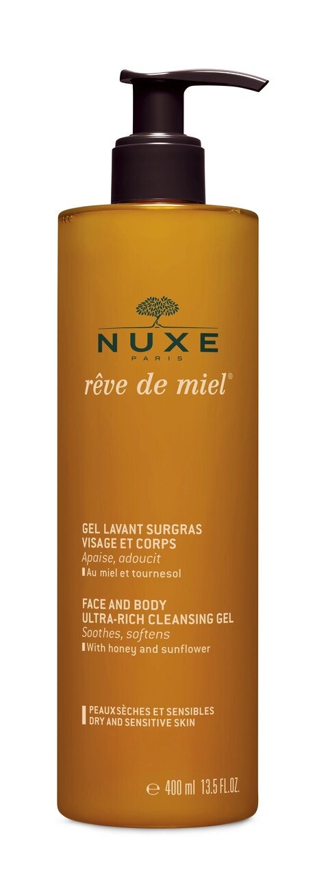 Универсальный очищающий гель для лица и тела Nuxe Ultra-Rich Cleansing Gel Медовая мечта 400 мл от компании Trento - фото 1