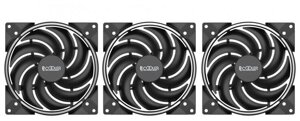 Вентилятор для корпуса pccooler corona 3-IN-1 FRGB KIT 3x (120x120x25mm) 1000-2000 10% RPM 68 CFM black