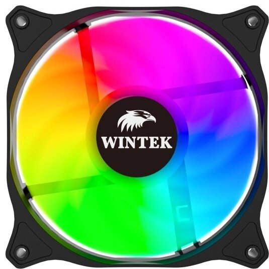 Вентилятор для корпуса Wintek M11-B-12 PRO ARGB, 12 см, 3 pin ARGB + 4 pin PWM от компании Trento - фото 1