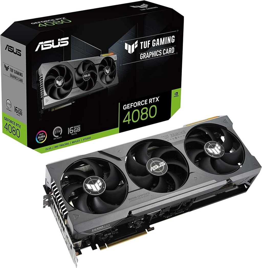 Видеокарта ASUS TUF-RTX4080-O16G-GAMING, ROG Strix GeForce RTX 4080 OC Edition, 16GB GDDR6X, 256bit, 2xHDMI, от компании Trento - фото 1