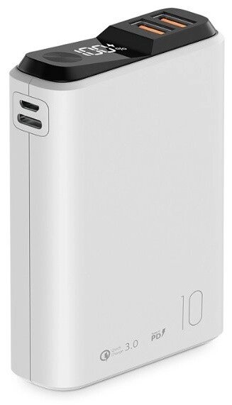 Зарядное устройство Power bank Olmio QS-10, 10000mAh, белый от компании Trento - фото 1