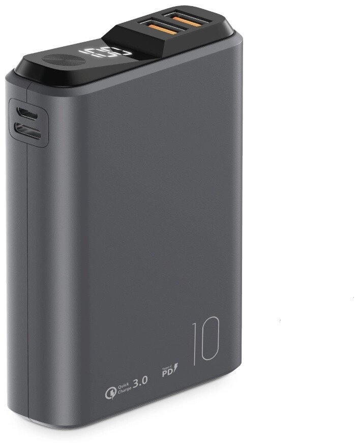 Зарядное устройство Power bank Olmio QS-10, 10000mAh черный от компании Trento - фото 1