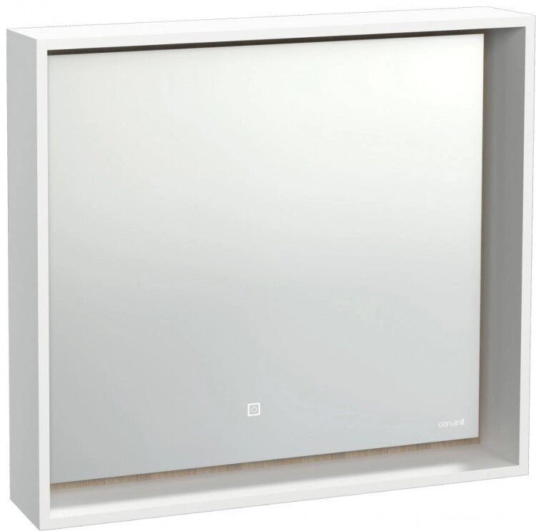 Зеркало LOUNA 80 с подсветкой прямоугольное универсальная белый от компании Trento - фото 1