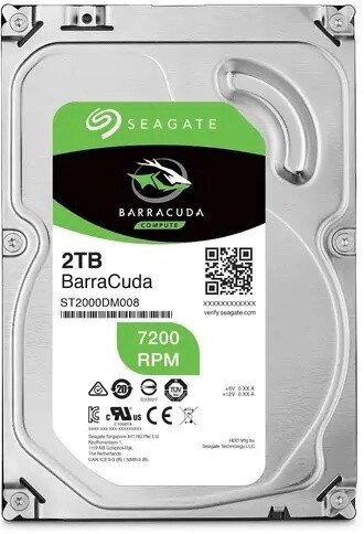 Жесткий диск HDD  2Tb Seagate Barracuda SATA6Gb/s 7200rpm 256Mb 3,5" ST2000DM008 от компании Trento - фото 1