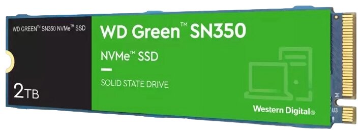 Жесткий диск SSD 2TB WD Green SN350 NVMe, WDS200T3G0C, 3200/3000MB/s (WDS200T3G0C) от компании Trento - фото 1