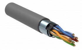 BC1-C5e04-311-305-G IEK кабель витая пара F/UTP кат. 5E 100мгц 4 пары PVC indoor 1м серый generica