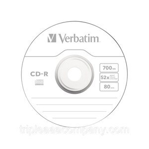 Диск CD-R Verbatim (43351) 700MB 50штук Незаписанный