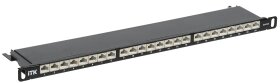 ITK 0,5U патч-панель кат. 6A STP 24 порта экранированная (Dual IDC) высокой плотности