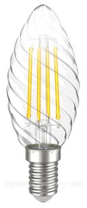 Лампа филаментная LED CT35 свеча вит. 7Вт 230В 4000К E14 серия 360° IEK