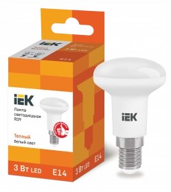 LLE-R39-3-230-30-E14 IEK Лампа светодиодная R39 рефлектор 3Вт 230В 3000К E14 IEK