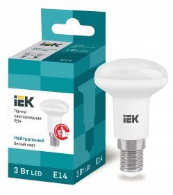 LLE-R39-3-230-40-E14 IEK Лампа светодиодная R39 рефлектор 3Вт 230В 4000К E14 IEK