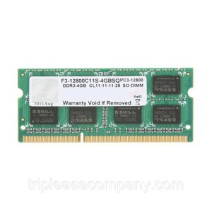 Модуль памяти для ноутбука G. SKILL F3-12800CL11S-4GBSQ DDR3 4GB
